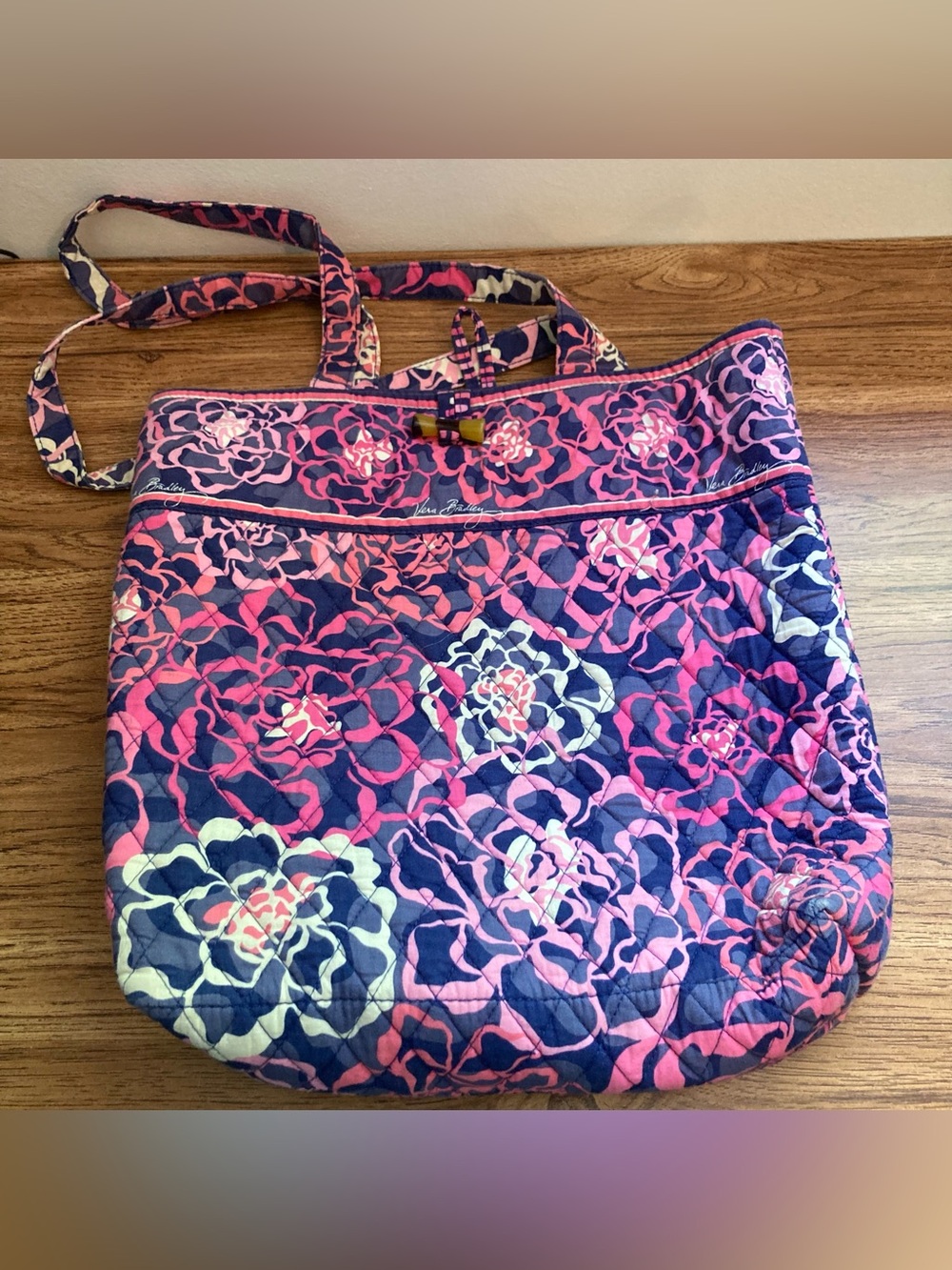 Vera Bradley Purple & Pink Floral Print Quilted Purse